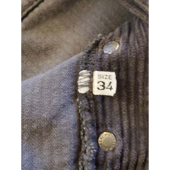 Gray Armani Jeans Corduroy Trousers Pants Regular Fit Milan Stretch Men Size 34 - Picture 6 of 11